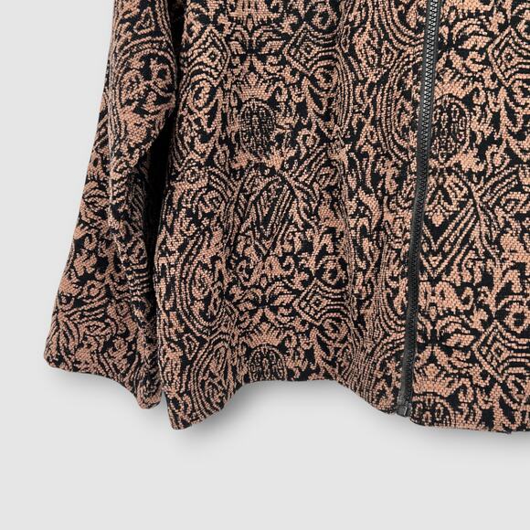 90s Vintage Tapestry Print Zip Up Jacket Women’s Size XL - Picture 3 of 5
